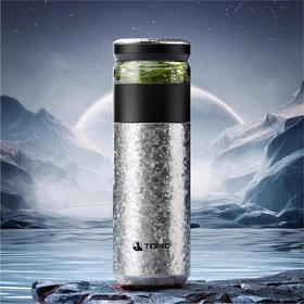 特美刻茶水分离杯保温杯纯钛水杯