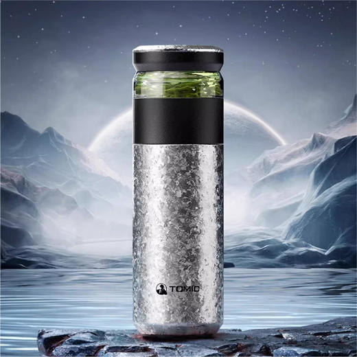 特美刻茶水分离杯保温杯纯钛水杯 商品图0