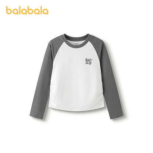 【商场同款】巴拉巴拉童装女童长袖t恤儿童2025新款秋装拼色上衣 商品图4