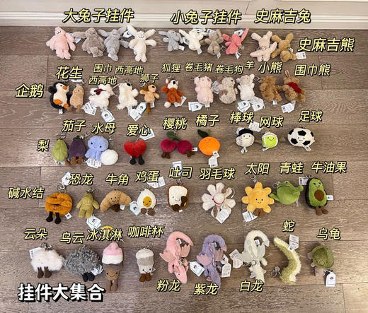 新增挂件盲盒！超值！【①Jellycat钥匙扣挂件/包包系列】奥运冠军、明星同款🔥自留！✅欧盟en712标准认证的环保安全材质，全部无毒无害👊大小朋友礼物首选玩偶🎁✅标牌齐全❗可配防尘袋！送礼物 商品图14