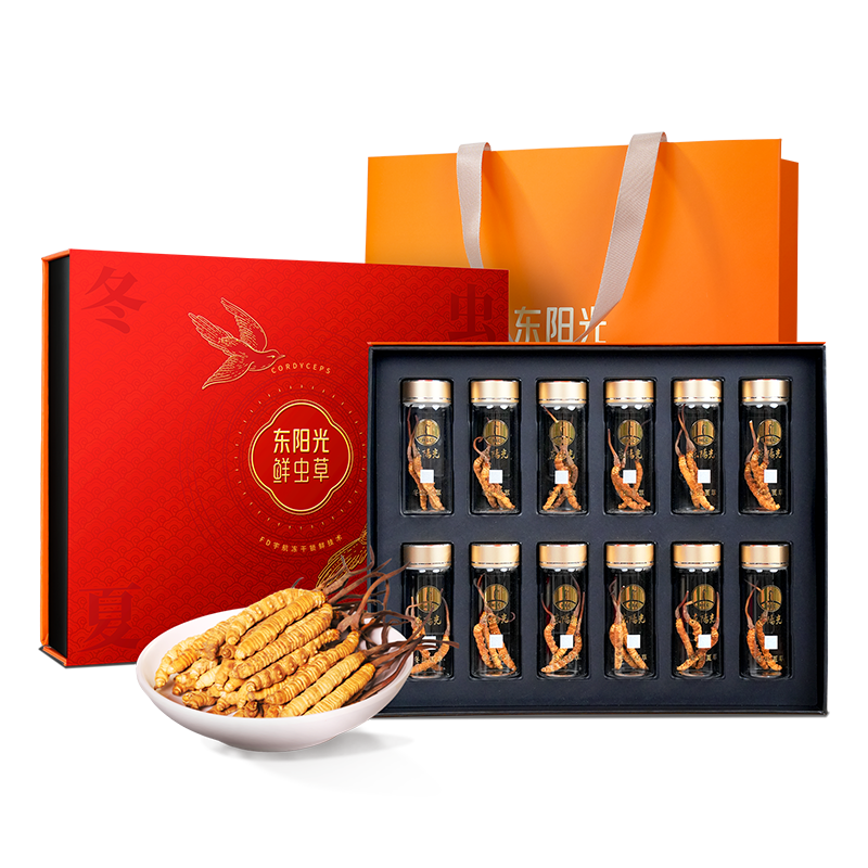 东阳光冬虫夏草 有机冻干虫草60根装 约19克
