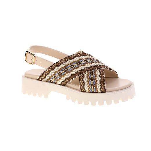 sheme织带皮艺拼接休闲时尚女款露趾厚底凉鞋可定制 商品图10