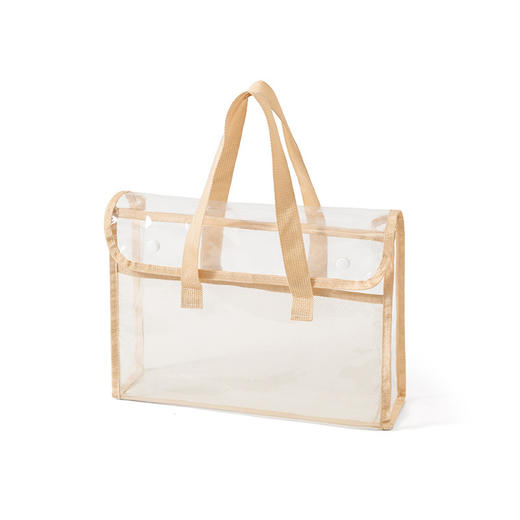 PVC透明补习袋文件袋高颜值学生考试专用袋手提拎书袋防水收纳袋 商品图4