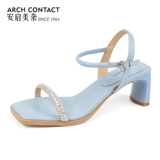 ARCHCONTACT安启美奈夏款一字带钻扣凉鞋【52829】 商品图5