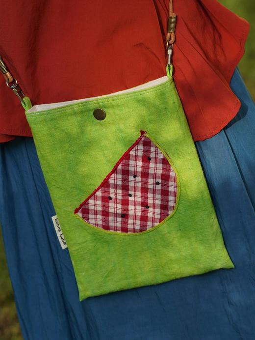 回声Echos/西瓜贴布设计斜挎小包 商品图0