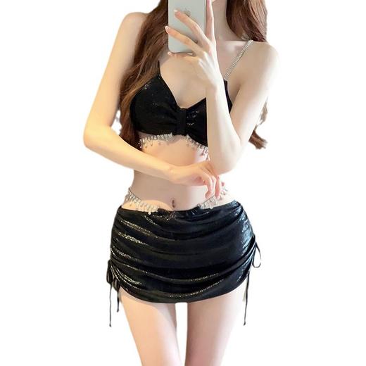 2025新款比基尼泳衣女性感三件套水钻高级感分体海边度假温泉泳装 商品图4