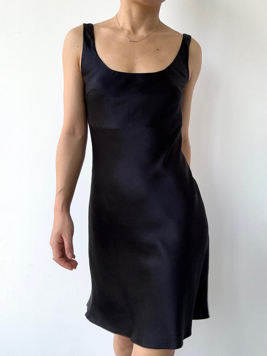 丝所｜24H031A 重磅真丝苍穹黑晚礼短裙［ 黑 ] 商品图0