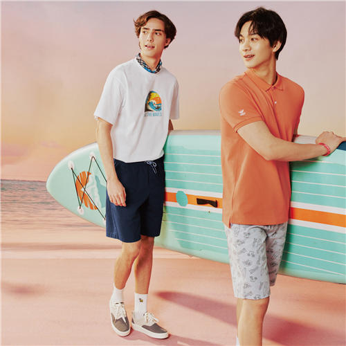 佐丹奴男装SS25商场同款【100%棉】松紧腰抽绳休闲短裤01105208 商品图2