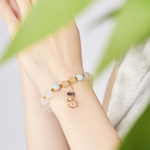 大英博物馆东方梦境系列好运莲莲雕刻莲花手链 商品图2