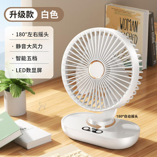 usb桌面风扇迷你便携式充电办公室家用宿舍长续航大风力风扇 商品图5