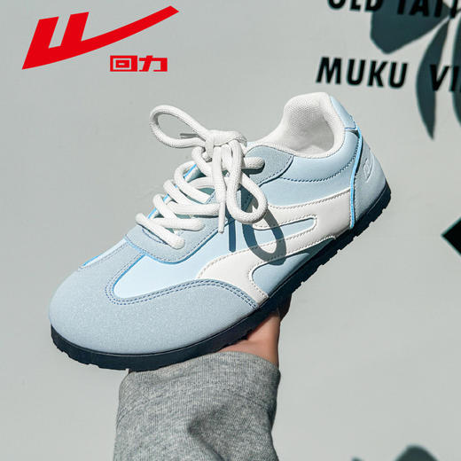 回力女鞋2024新款秋冬休闲运动板鞋百搭鞋子皮面德训鞋软底小白鞋WXP(WZ)-2079 商品图3