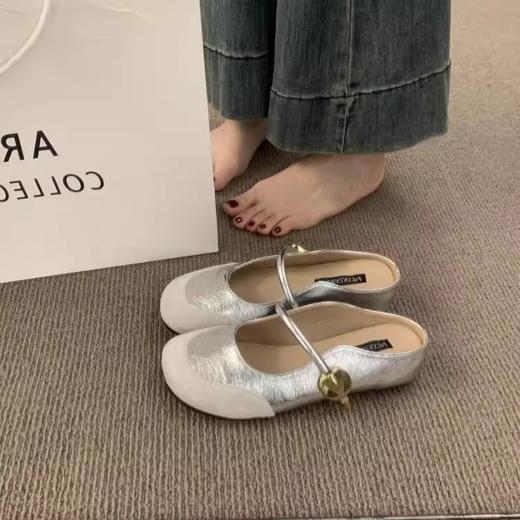 【YW】无忧购内增高玛丽珍包头半拖鞋外穿法式圆头浅口百搭凉拖899（截单后3-5天发货） 商品图5