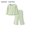巴拉巴拉balaOne宝宝睡衣套装秋季新品女童家居服可外出抗菌条纹 商品缩略图4