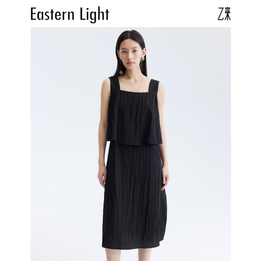 Eastern Light乙来 简约系带方领中长款无袖连衣裙 商品图2