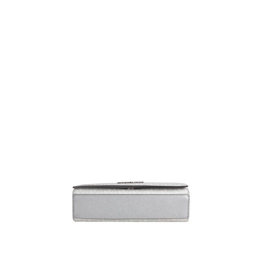 Michael Kors 奥莱款Vincent小号女士2025年春季签名徽标斜挎包，带卡片夹 银色/牛血色【香港直邮】 商品图3