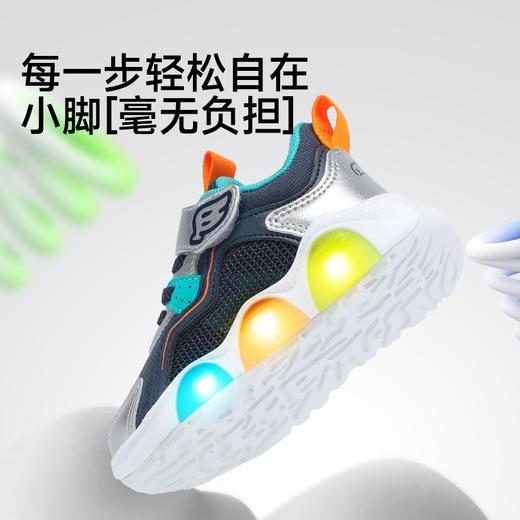 B.Duck小黄鸭童鞋夏季儿童运动灯鞋23-30 B1686904 商品图4