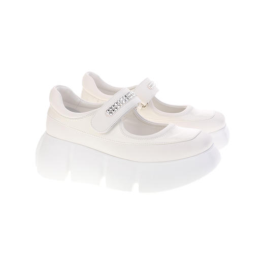 sheme莱卡拼接亮皮水晶点缀女士休闲运动玛丽珍鞋可定制 商品图14