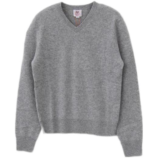 鹿王 女V领平针羊绒套衫 912390703 商品图5