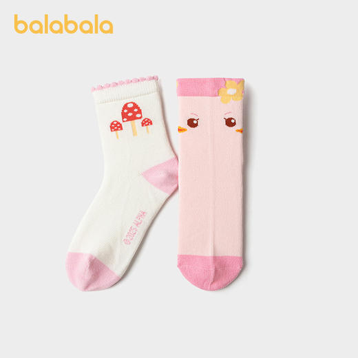 【萌鸡小队IP】巴拉巴拉女童袜子秋季新品儿童短袜两双装 商品图2