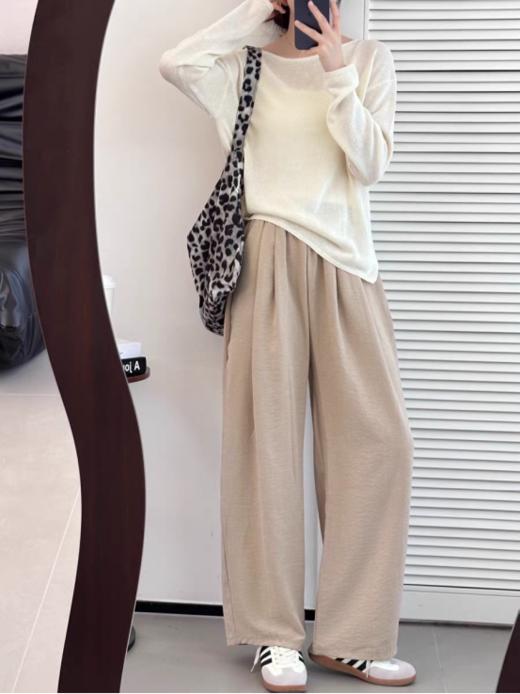 夏日必备🔥藏肉显瘦神器‼️轻松显瘦10斤 【觉袈韩系高腰阔腿裤】秒变长腿女神， 巨好穿的一款 一条=阔腿裤+防晒裤+藏肉裤🉐 遮肉天花板 商品图2