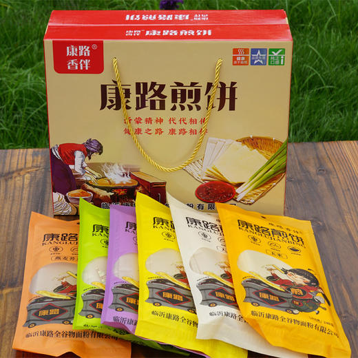 康路香伴煎饼礼盒 沂蒙煎饼礼盒【内含6袋】1700克 杂粮山东大手工玉米小米软五谷即食高粱早餐 商品图0