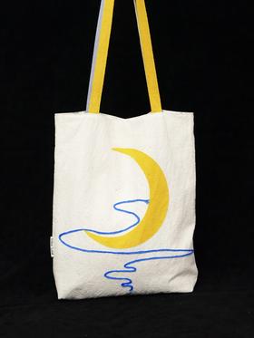 回声Echos/月亮印花帆布包【可双面背】