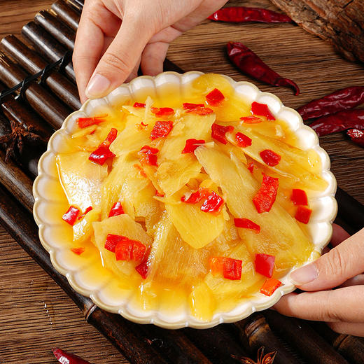 【湖南特产❗️地道剁椒生姜片🔥夏吃姜，赛参汤】传统匠心手工制作，开盖即食，一口鲜香酸辣！嫩姜农家辣椒姜片仔姜下饭菜腌制咸菜 商品图3