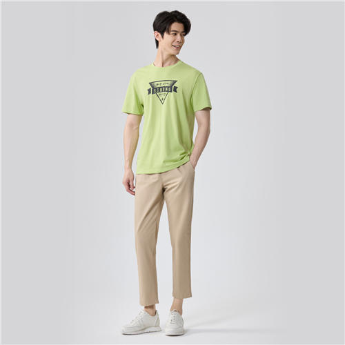 佐丹奴男装25年新款【100%棉】绑带橡胶头九分裤01125003 商品图11