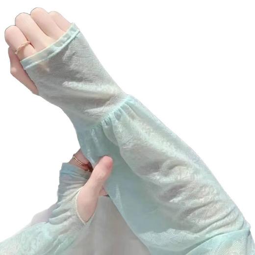 夏季蕾丝冰丝袖套温柔仙女风防晒冰袖薄款开车户外防晒宽松护袖女 商品图4