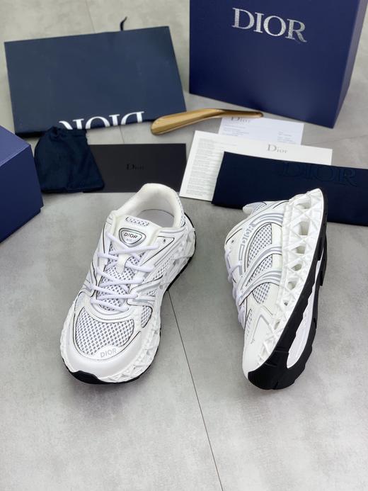 DIOR迪奥 B35 NXXT 织物 镂空藤格纹外底 圆头系带 低帮 生活休闲鞋 男女同款 白色（HC） 商品图2