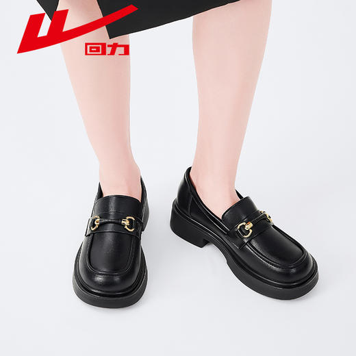 回力女鞋单鞋2025夏季新款妈妈鞋浅口配裙子小皮鞋软底豆豆鞋平底WXP(WZ)-2192 商品图4