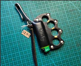 半没皮具丨指虎草蜢打火机套子（新品）