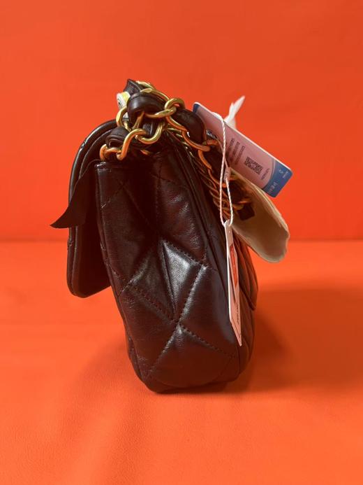 CHANEL香奈儿 CF 23S 金币款菱格纹链条 小羊皮 翻盖包手提单肩斜挎包 小号 女款 黑色 商品图4