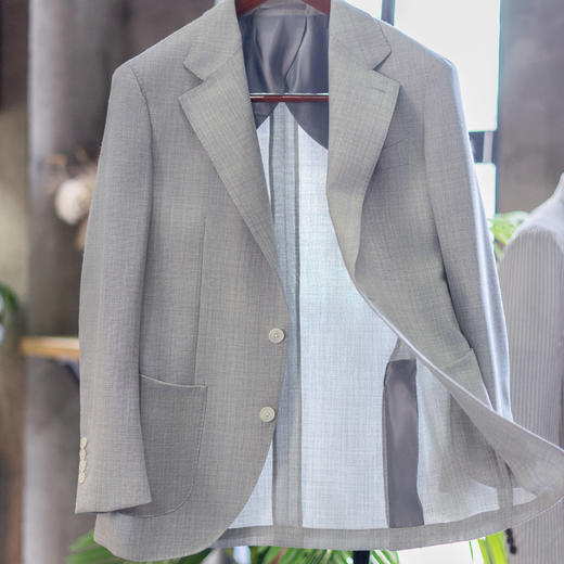 新款男士名厂面料强捻羊毛定制工艺 意式西服上衣/西裤套装 商品图1