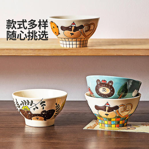 摩登主妇陶瓷米饭碗家用2025新款高颜值餐具儿童饭碗个人专用碗具 商品图4