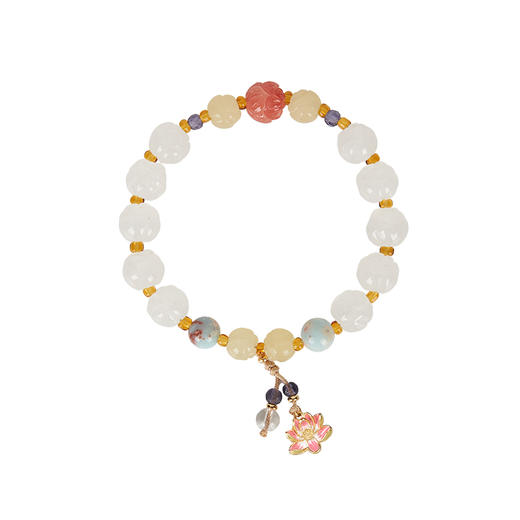 大英博物馆东方梦境系列好运莲莲雕刻莲花手链 商品图4