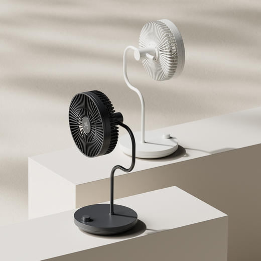 【绮】艾优F14艾优便携式桌面静音风扇素白、钛灰 商品图4