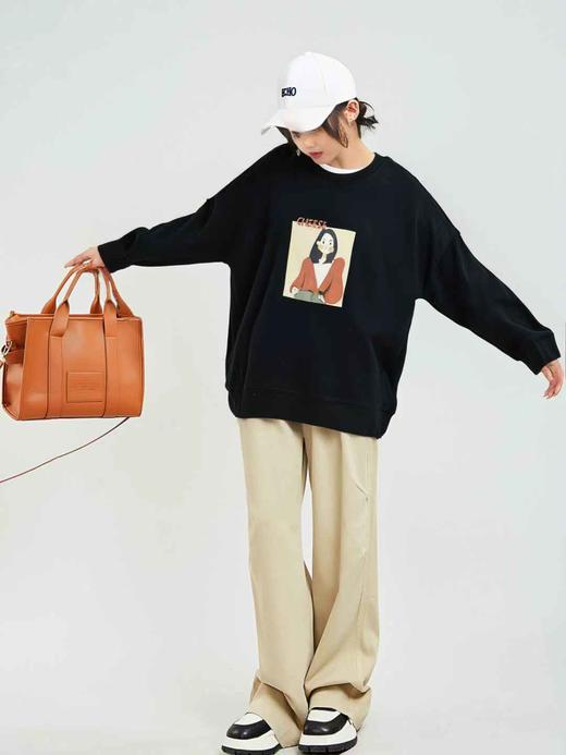 【诗铭洛可】W677印花卫衣加绒长袖秋冬卫衣-B19-1 商品图2