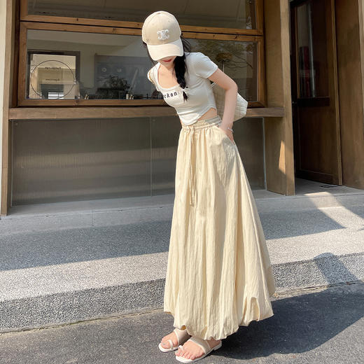 SIIJJEYY枝辑 夏季新款花苞长裙 垂坠有型 遮肉显瘦 8色可选 商品图10