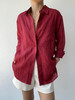 THEHOYAN｜TH2504-R  04 oversized linen shirt BURGUNDY 亚麻衬衫 [ 酒红 ] 商品缩略图2