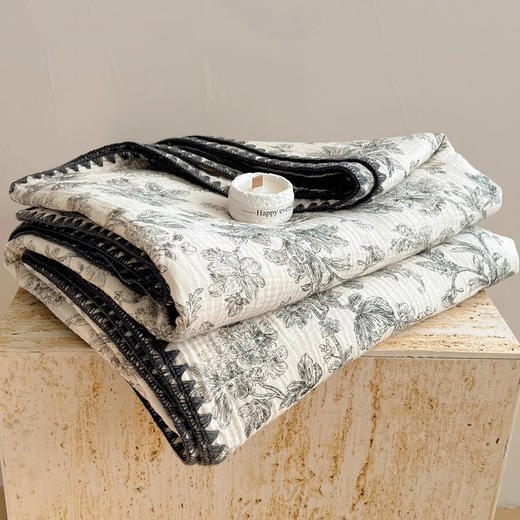 全棉绉绉纱毛巾被夏季办公室午休午睡毛毯空调小毯子沙发盖毯 商品图0