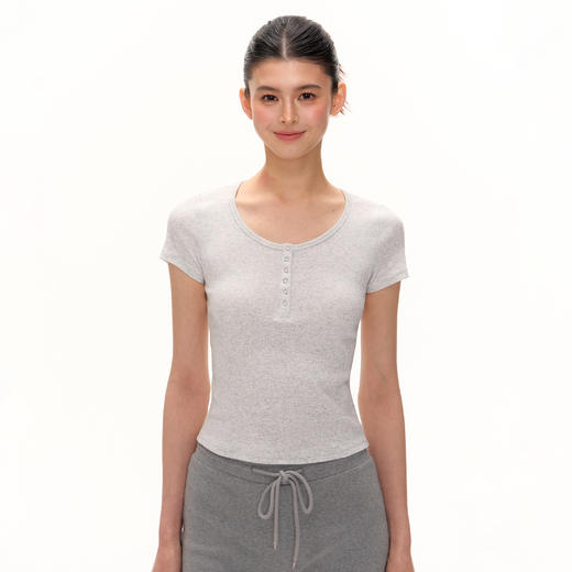 Ariseism 美式复古设计感短袖t恤女夏季新款修身上衣 商品图2