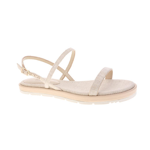 sheme天然火草绒简约条带独有韵味女士平底凉鞋可定制 商品图4