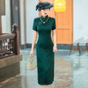 传统国风中式长款改良旗袍年轻款少女复古修身民国老上海日常可穿旗袍SC20550 商品缩略图2