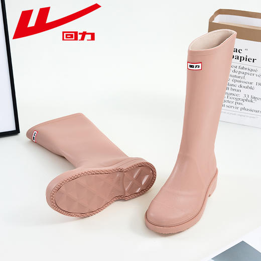 回力雨鞋女款2025新款雨靴成人水鞋防水胶鞋长筒高筒赶海水靴中筒033高筒 商品图2