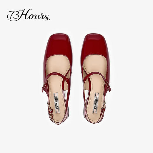 【2F】73Hours女鞋小画家2025秋季新品方跟圆头时装凉鞋 商品图2