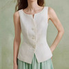 馥迦法式老钱风无袖马甲背心 商品缩略图3