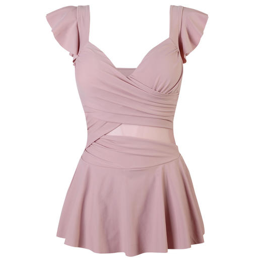 2025新款游泳衣女士遮肚显瘦连体裙式钢托聚拢学生保守泡温泉泳装 商品图4