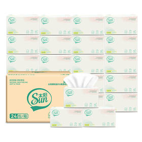 太阳 中顺洁柔棉感抽纸4层100抽*24包 J0SW100-24E