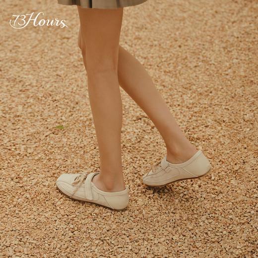 【2F】73Hours女鞋奇妙治愈2025秋季新品休闲鞋系带圆头平底德训鞋 商品图4